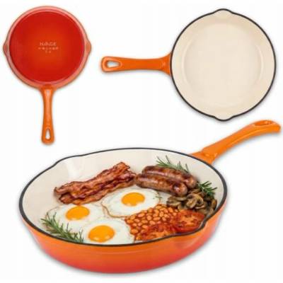 Atusa Smaltovaná litinová pánev 20 cm HAGE Orange DR20-orange