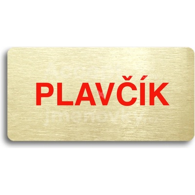 ACCEPT Piktogram PLAVČÍK - zlatá tabulka - barevný tisk bez rámečku