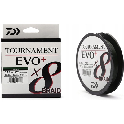 Daiwa Spletaná Šnúra Tournament X8 Braid Evo+ White 135m 0,10mm 6,70kg