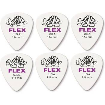 Image 1 of Dunlop 428R 1.14 Tortex Flex Standard 6 Перце за китара (428R114-6PACK-SET)