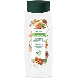 Aroma Natural Балансиращ шампоан за мазни корени и сухи краища, бадем и кокосово мляко, 400 ml - ozone