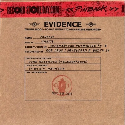 Pinback - 7-Information Retrieved Part B (7" Vinyl) (0656605317816)