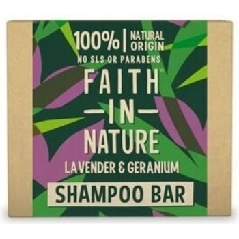 Faith In Nature Lavender & Geranium organický tuhý šampón 85 g