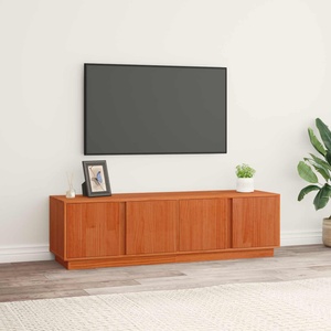 vidaXL ТВ шкаф Восъчен Кафяв 140 x 40 x 40 см Масивна боровина (870000)