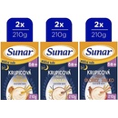 Sunar mléčná krupicová kaše na dobrou noc mix příchutí 6 x 210 g