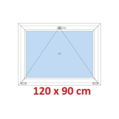 Soft Plastové okno 1200 x 900 mm sklopné Mahagon