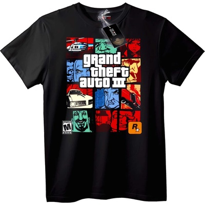 NOONEBRAND Тениска GTA III - Grand Theft Auto III - XS, White