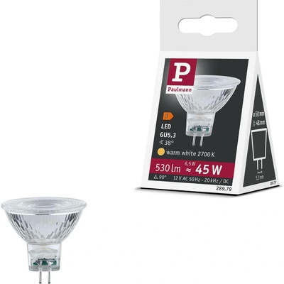 Paulmann 28979 stříbrná žárovka GU5,3 LED 6,5W 2700K