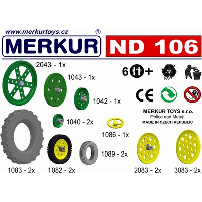 Merkur ND 106 kolesá a pneu