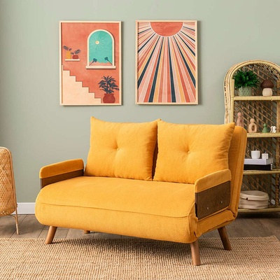 ASG Разтегателен диван cosmo - бохемска горчица (8684283785568)