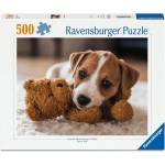 Ravensburger Пъзел Ravensburger от 500 части - Кученце с мече (12001903)