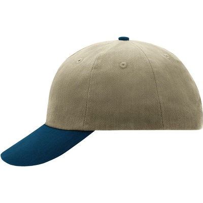 Myrtle Beach Reklamná 6 panelová MB6111 Svetlá khaki / tmavomodrá