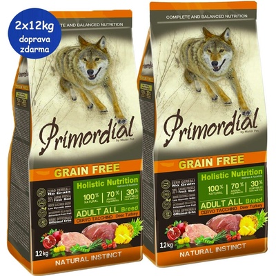 Primordial GF Adult Deer & Turkey 2 x 12 kg