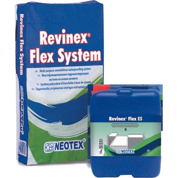 NEOTEX Systém Revinex Flex - cementový hydroizolačný systém Farba: Sivá, Systém: Revinex Flex + voda (25 kg)