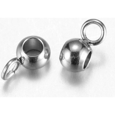 Pro Háčkování Korálek s očkem 7 x 3,5 x 4 mm ocel