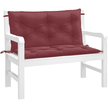 Image 1 of vidaXL Възглавници за градински пейки 2 бр виненочервени 100x50x7 см (4002595)