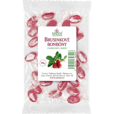 Grešík Brusinkové bonbóny 100 g