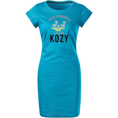 Dobrý triko tričko šaty Chovám kozy purpurová
