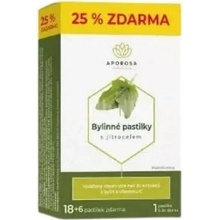 Aporosa Bylinné pastilky s jitrocelem 18+6 pastilek