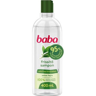 Baba Шампоан Baba с екстракт от зелен чай за мазна коса 400ml + Подарък Работна книжка Baba 'Pancsimesék' - на унгарски език (Baba Pancsimesék Foglalkozató füzet) (8710447462775)