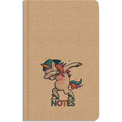 Notes linkovaný A5 kraft Unicorn