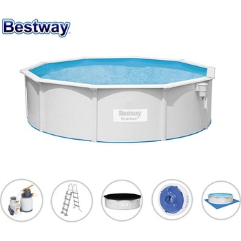 GRE Сглобяем басейн с метална конструкция Bestway 56384, 460x120см (3552839)