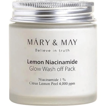 Mary & May Почистваща маска за лице с 3 вида глина, ниацинамид, витамин С и PHA MARY&MAY Lemon Niacinamide Glow Wash off Pack 125g
