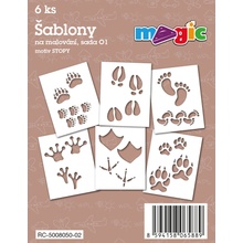 Papírové šablony MAGIC sada O1 Stopy