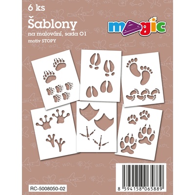 Papírové šablony MAGIC sada O1 Stopy – Zbozi.Blesk.cz