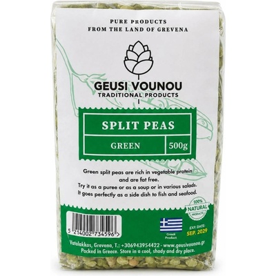 Geusi Vounou řecký zelený půlený hrách 500 g