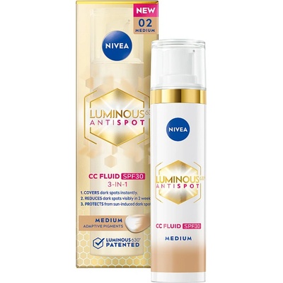 Nivea Luminous630 CC krém 3 v 1 střední s OF 30 40 ml – Zboží Dáma