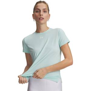 Under Armour Дамска фланелка с къс ръкав Under Armour Womens Vanish Short Sleeve Performance Gym Top - Mint/White