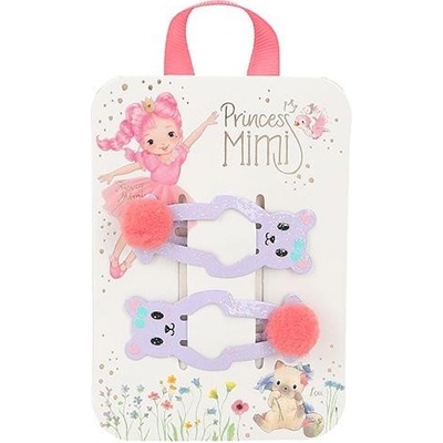 Sponky do vlasů Princess Mimi Růžový zajíčci, 2ks