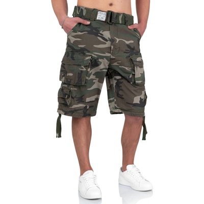 Surplus pánske cargo šortky DIVISION woodland camo