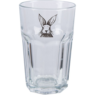 Clayre & Eef Pohárik na vodu s králikom Rabbit Cartoon Ø 7*12 cm 300 ml