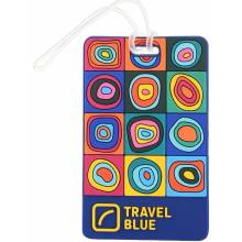 Travel Blue Id Tag Squares