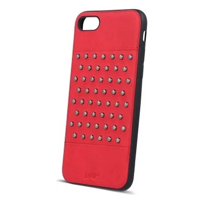 Apple Силиконов калъф кейс за iPhone 5 / iPhone 5s / iPhone SE червена кожа с капси тип 2