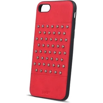 Apple Силиконов калъф кейс за iPhone 5 / iPhone 5s / iPhone SE червена кожа с капси тип 2