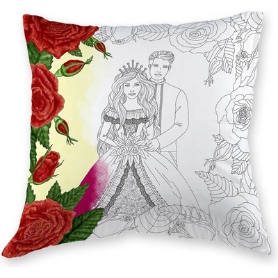 Veba polštář Gola satén Pohádka fixy 40x40