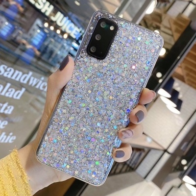PROTEMIO 54572 GLITTER ochranný obal Samsung Galaxy A51 stříbrný