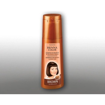 ​Henna color Shampoo henna šampón y na farbené vlasy Brown henna šampón na hnedé a tmavé vlasy 250 ml