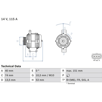 Alternátor BOSCH 0 986 049 460