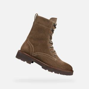Geox Кафяви дамски боти до глезена Geox Norize Geox | Kafyav | ЖЕНИ | 36