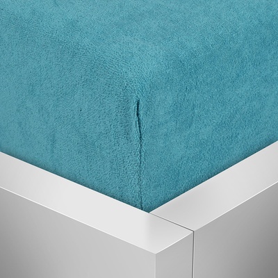 Top prostěradla.cz Froté prostěradlo Premium Azurové 160x200