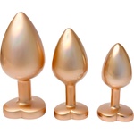 DreamToys Gleaming Love Plug Set Matte Gold