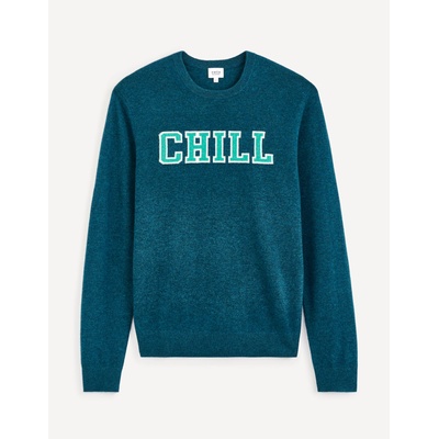 Celio Петролен мъжки пуловер от мериносова вълна Celio Cenormal Celio | Sin | МЪЖЕ | S
