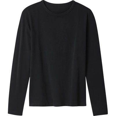 esmara Dámské triko s dlouhými rukávy s BIO bavlnou černá
