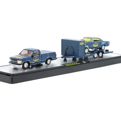 M2 Machines Chevrolet SS 454 Truck 1991 + přivěs + Chevrolet Nova SS Gasser 1967 1:64