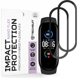 Techsuit Протектор за Xiaomi Mi Band 5 / 6 / 6 NFC - Nano Flex (2 pack) - Techsuit - Черен