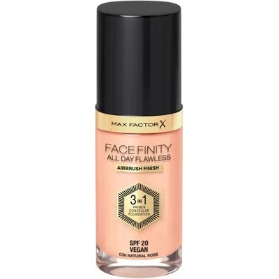 MAX Factor Facefinity All Day Flawless SPF20 течен фон дьо тен с uv защита 30 ml нюанс C50 Natural Rose